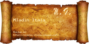 Mladin Itala névjegykártya